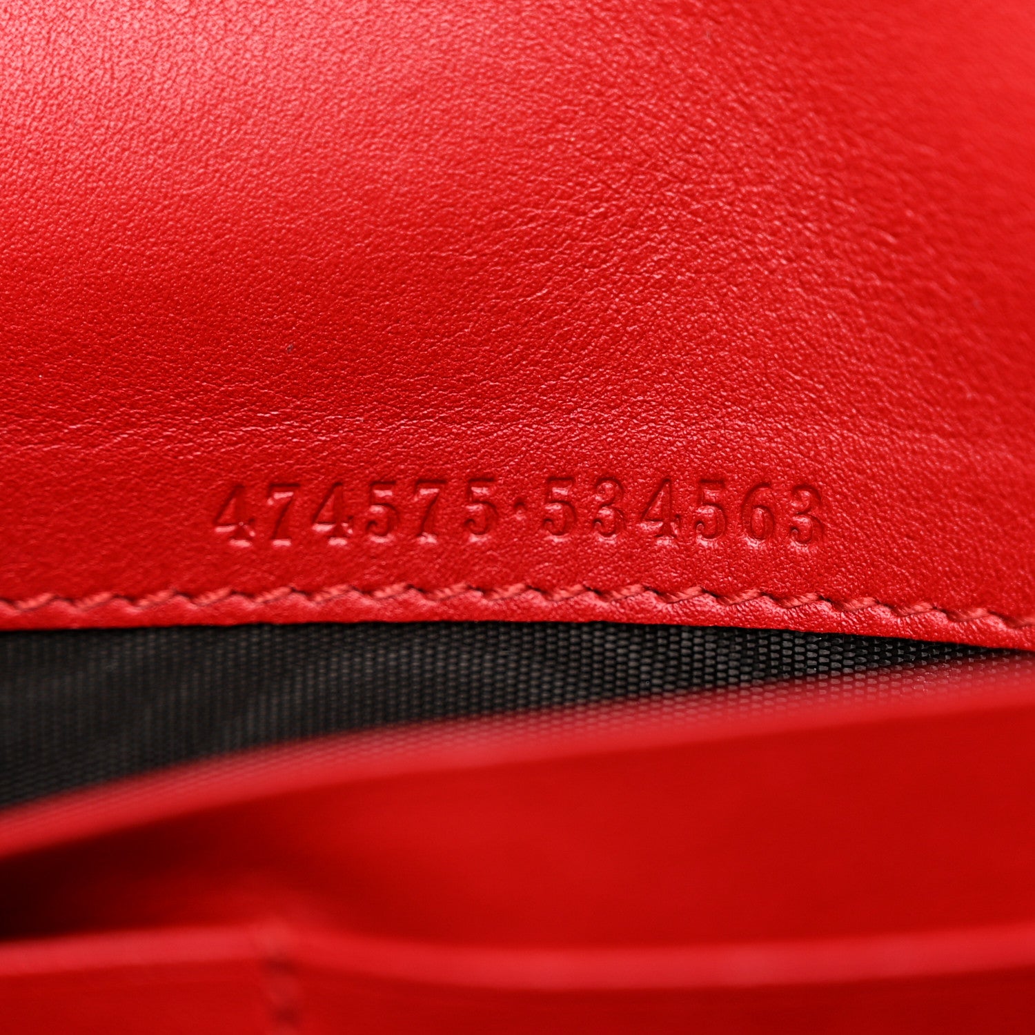 Gucci Velvet Matelasse GG Marmont Chain Wallet Hibiscus Red 7 of 11