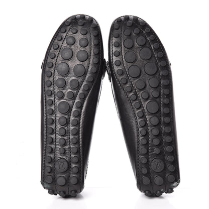 Louis Vuitton Calfskin Oxford Loafers 38 Black 7 of 10
