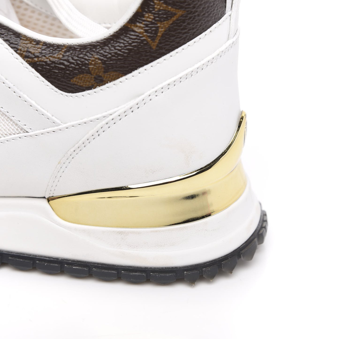 Calfskin Monogram Run Away Sneakers 39 White
