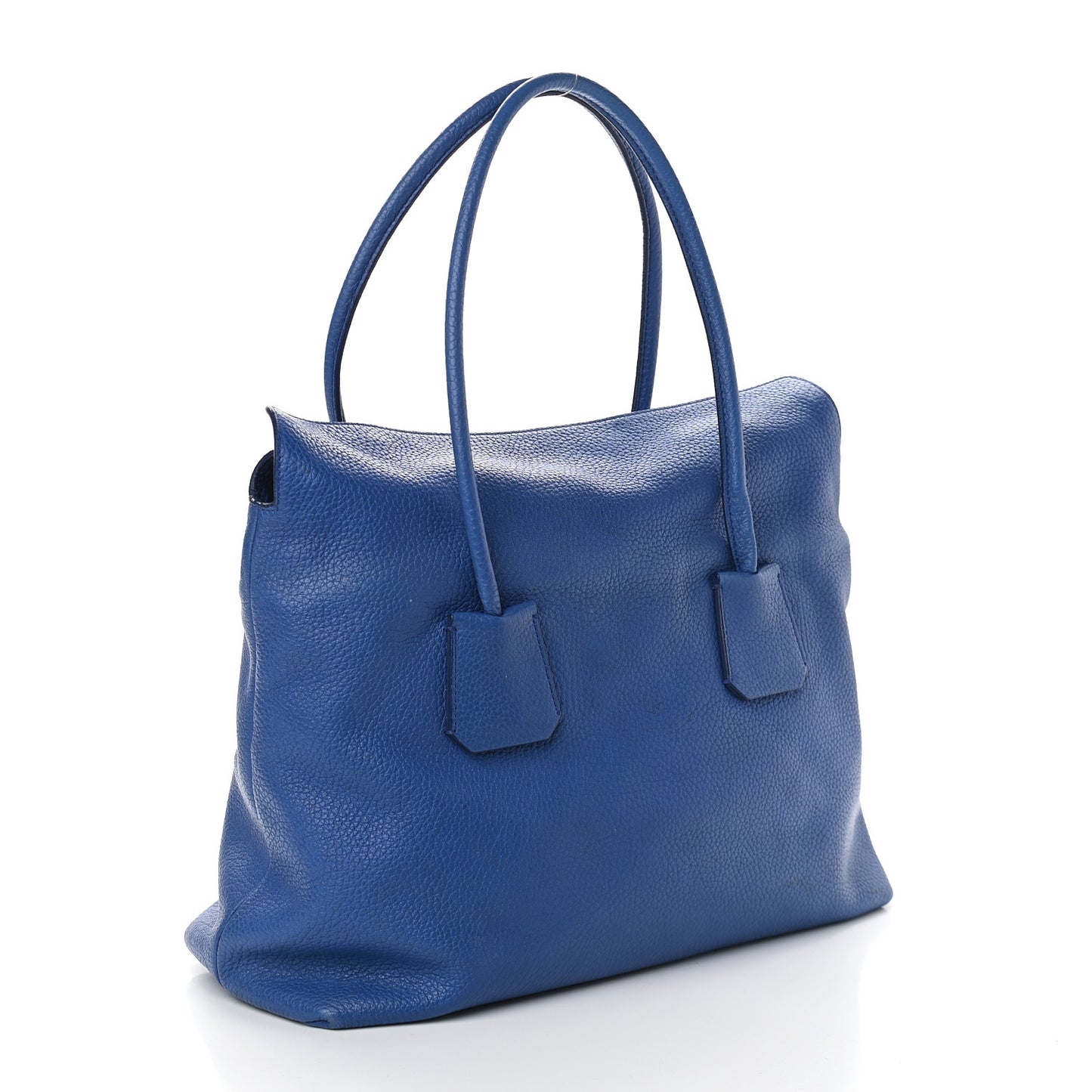 Grainy Calfskin Medium Baynard Tote Brilliant Blue