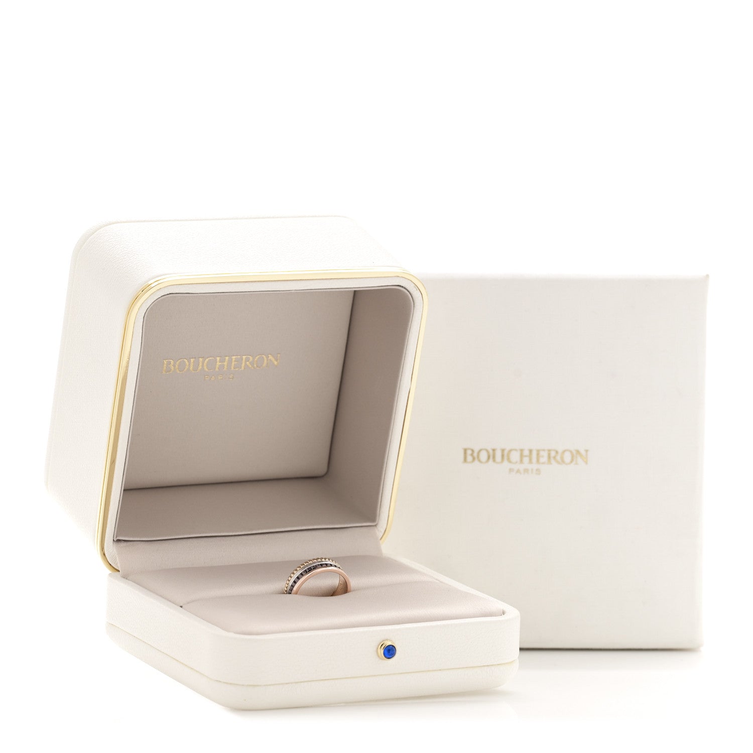 Boucheron 18K Pink Yellow White Gold PVD Small Quatre Classique Ring 52 6 5 of 5