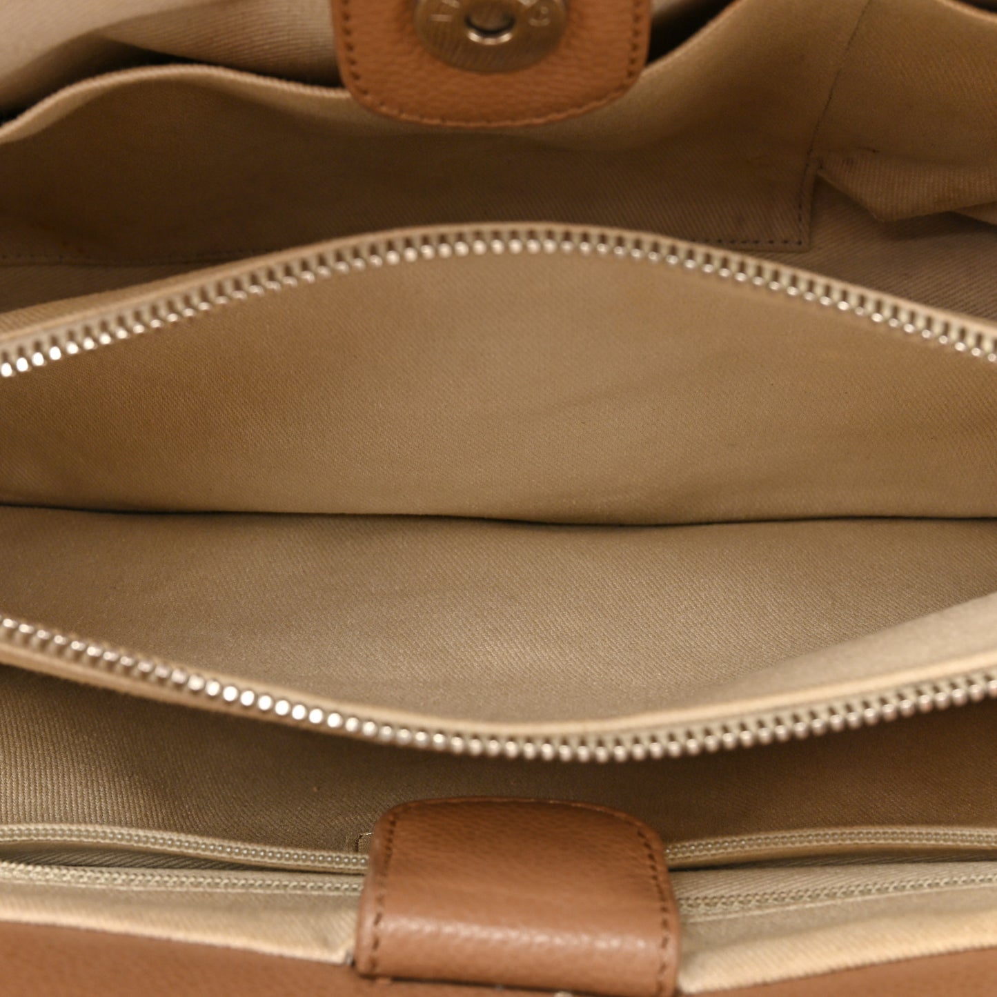 Caviar Medium Soft CC Top Handle Tote Dark Beige