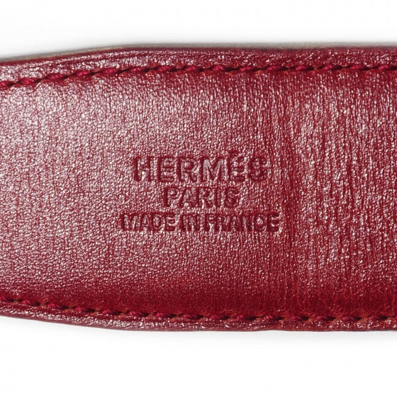 Hermes Box Constance 32mm H Belt 77 Rouge Vif Indigo 5 of 7