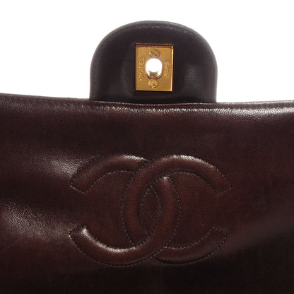 Chanel Lambskin Quilted Jumbo Flap Brown 6 of 10