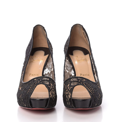 Christian Louboutin Nappa Rete Very Lace 100 Pumps 41.5 Black 3 of 11