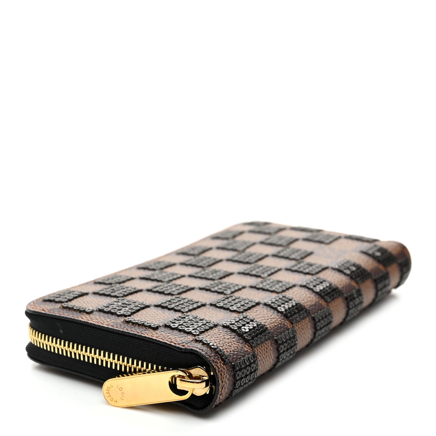 Louis Vuitton Damier Paillettes Zippy Wallet Black 4 of 10