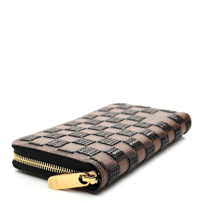 Louis Vuitton Damier Paillettes Zippy Wallet Black 4 of 10