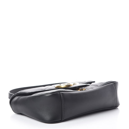 Gucci Calfskin Matelasse Mini GG Marmont Shoulder Bag Black 4 of 11