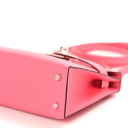 Hermes Epsom Mini Kelly Sellier 20 Rose Azalee 9 of 10