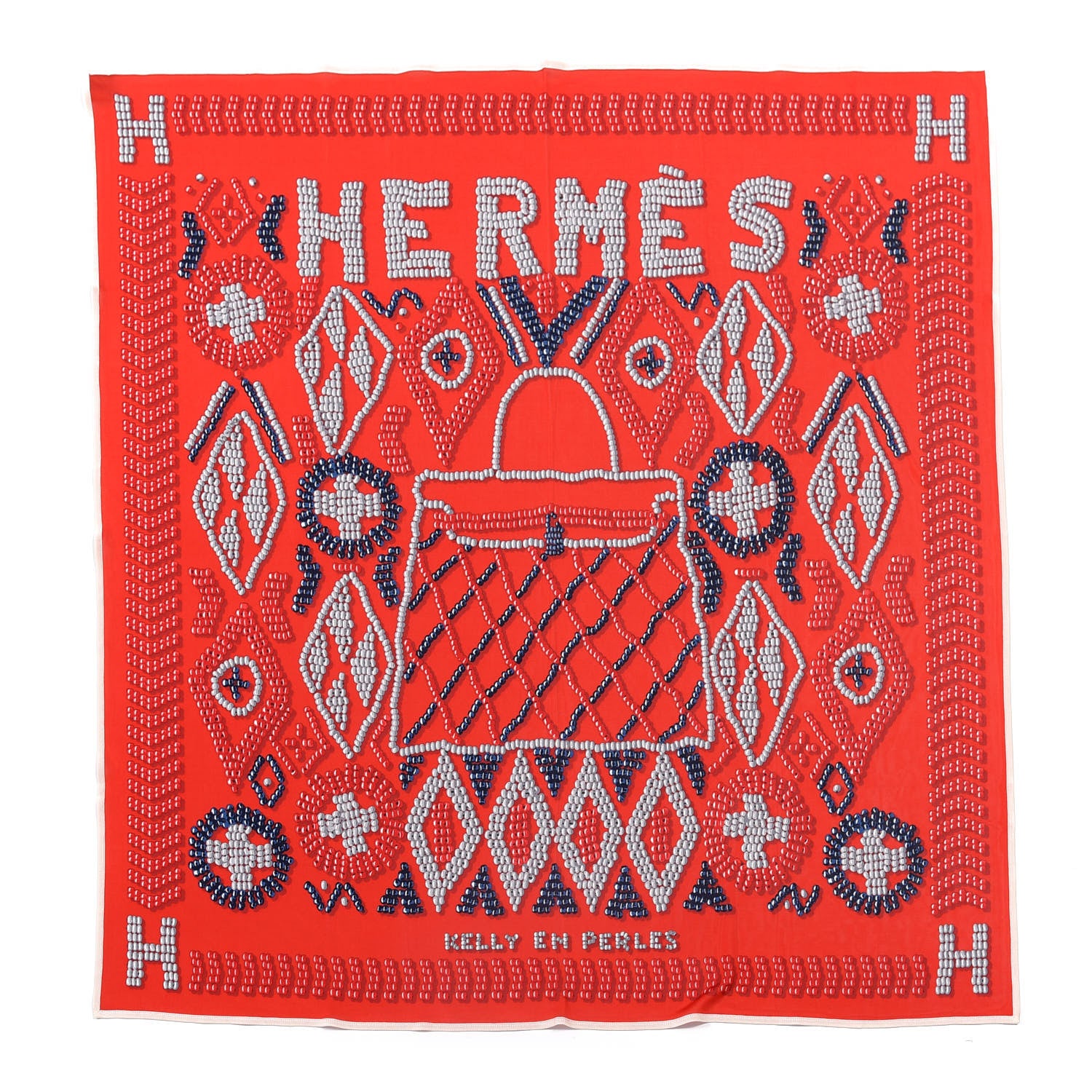 Hermes Silk Jersey Kelly En Perles Scarf 90 1 of 5
