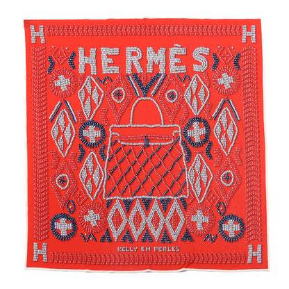 Hermes Silk Jersey Kelly En Perles Scarf 90 1 of 5