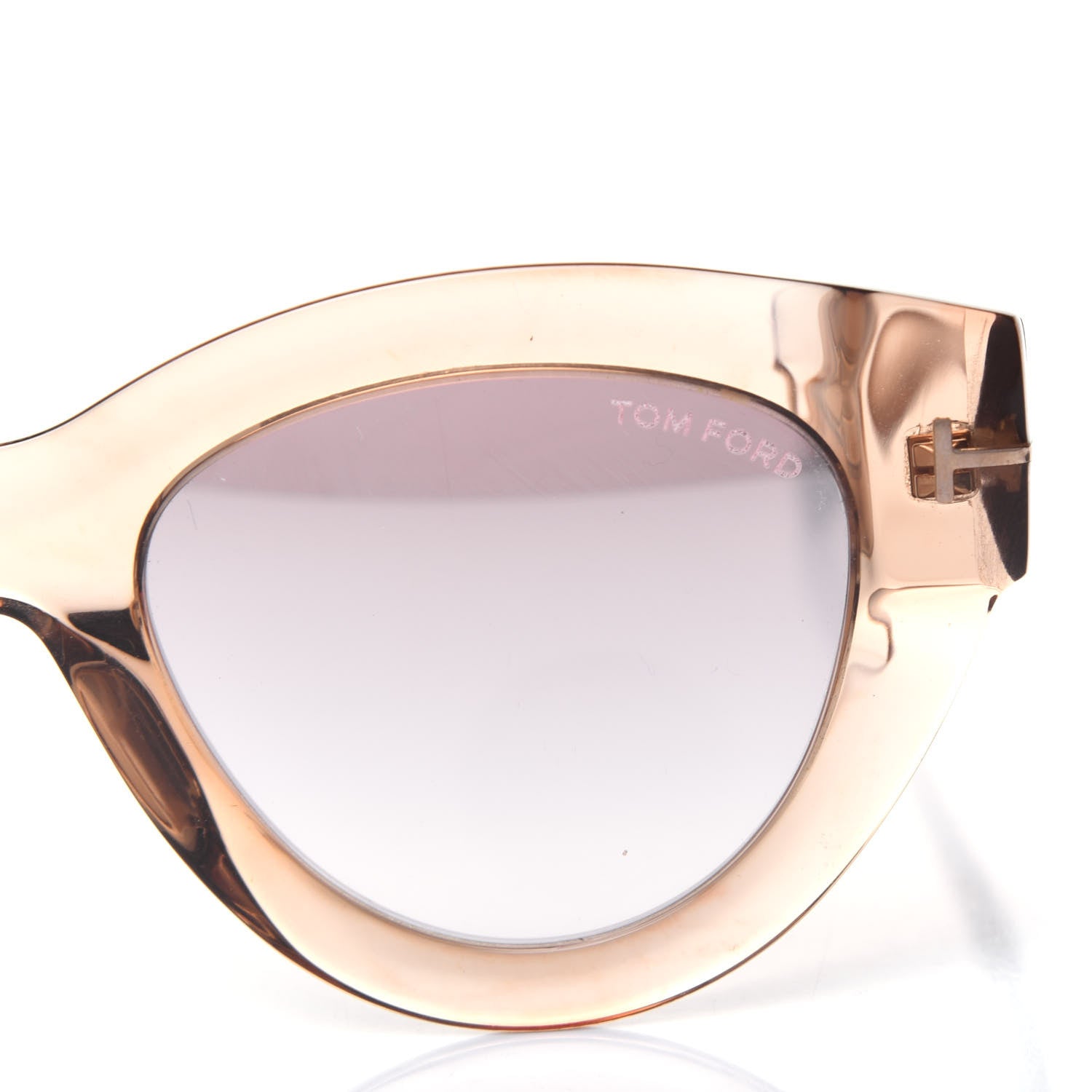 Tom Ford Acetate Slater Cat Eye Sunglasses TF658 Gold 7 of 8