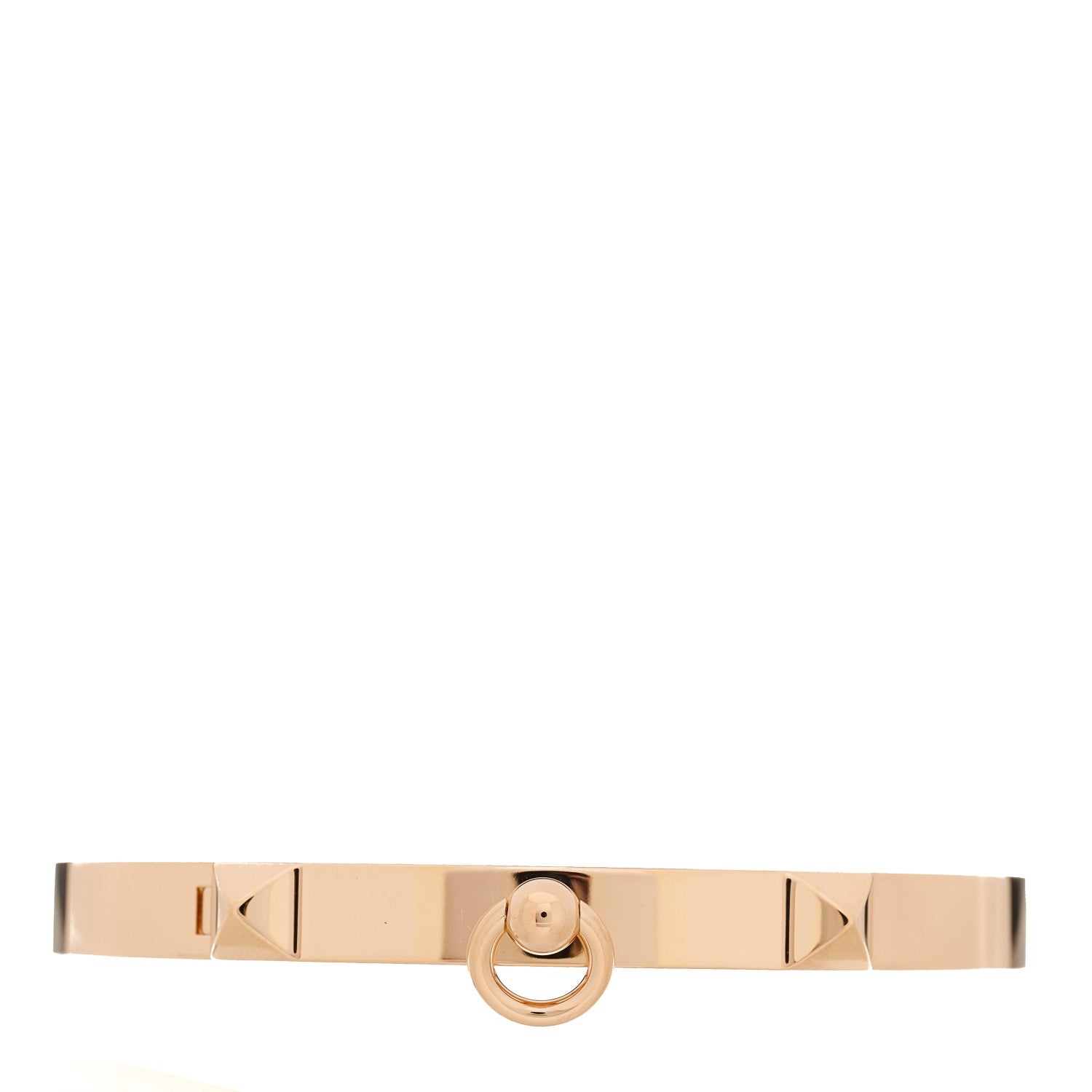 Hermes 18K Rose Gold PM Collier De Chien Bracelet ST 1 of 4