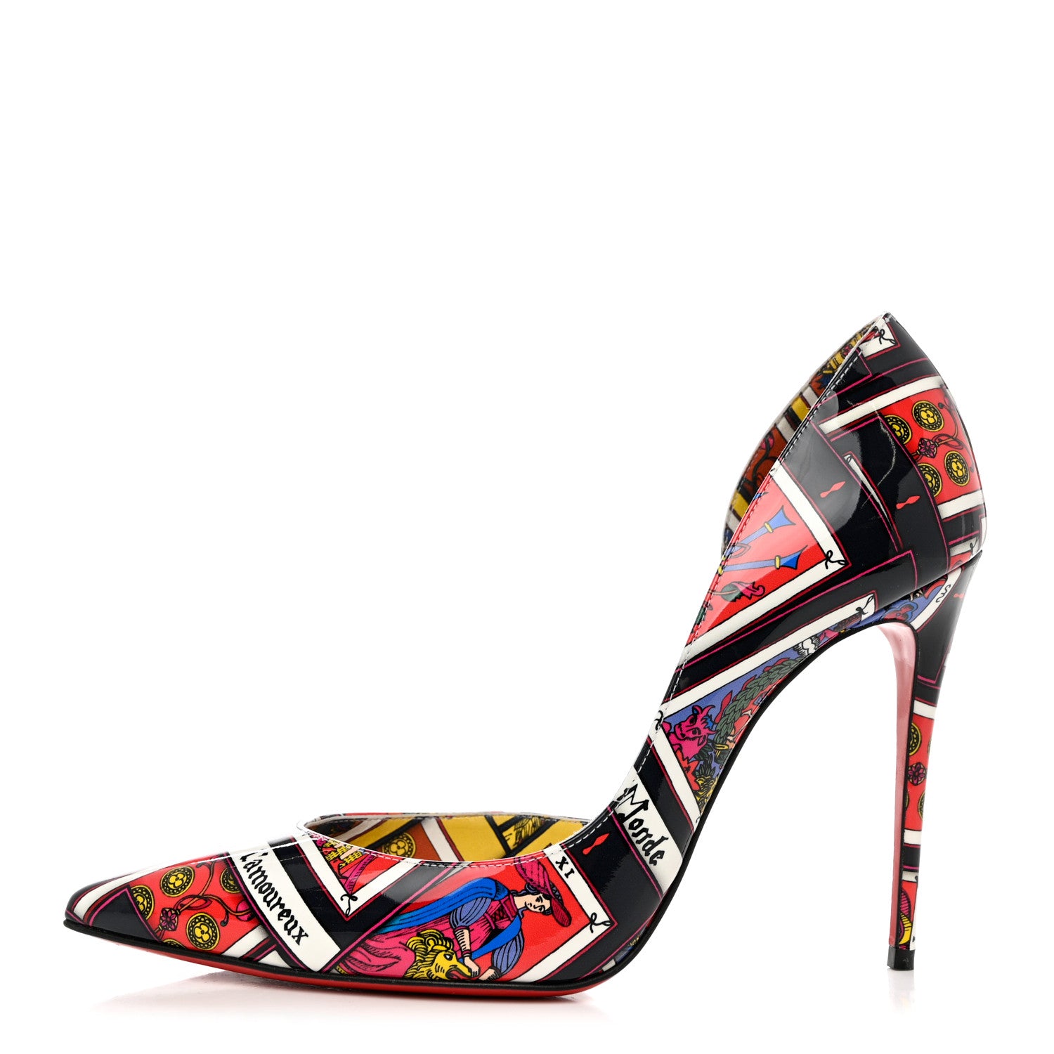 Christian Louboutin Patent Tarot Iriza 100 Pumps 38.5 Multicolor 1 of 8