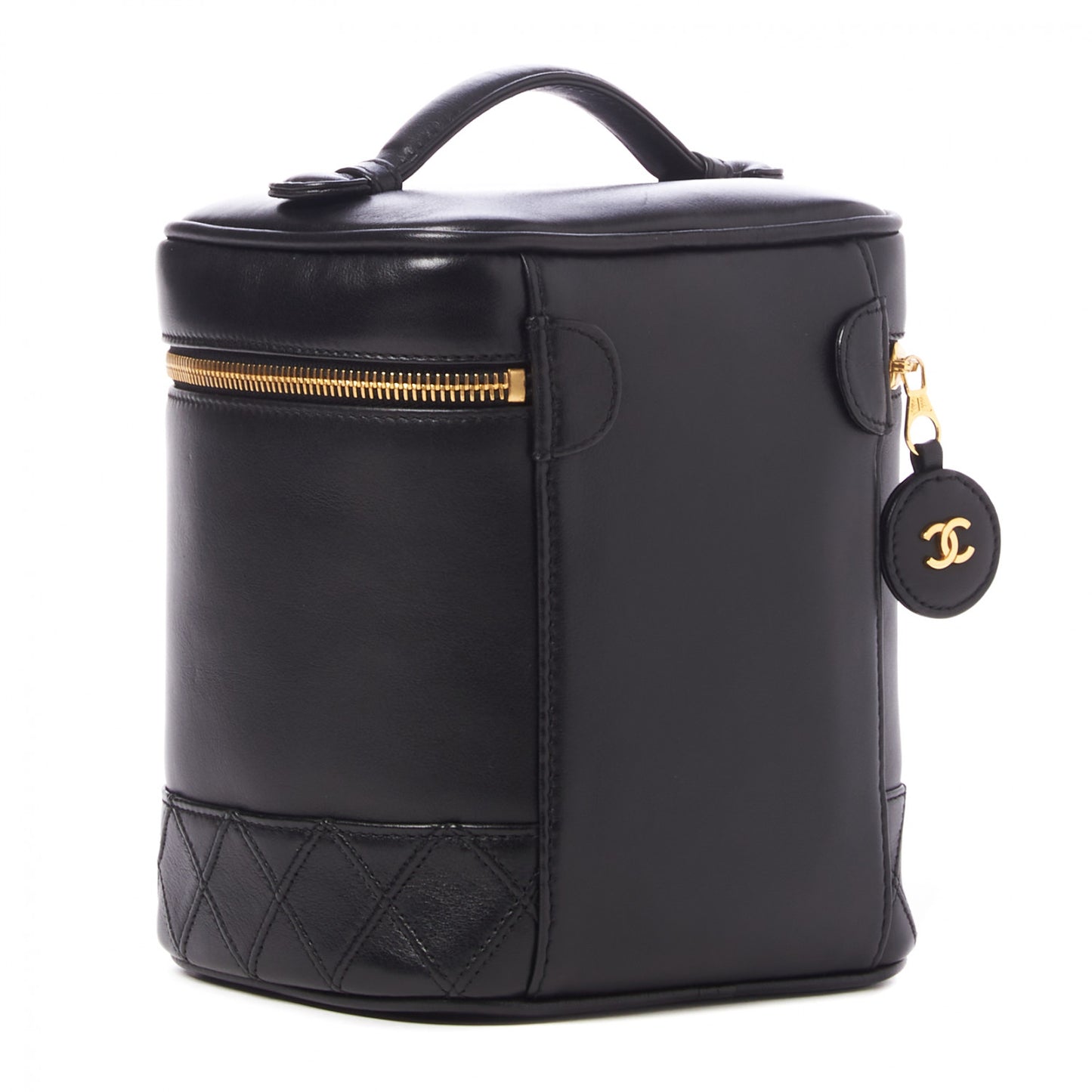 Lambskin Vanity Cosmetic Bag Black