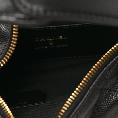 Chanel Caviar Quilted Polly Pocket Pouch Hobo Black 5 of 9