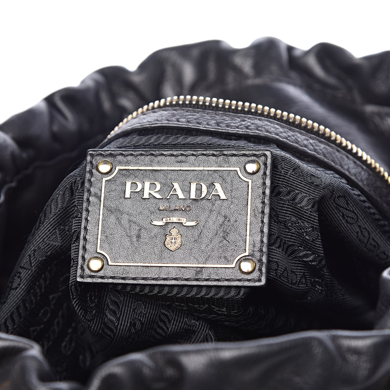 Prada Soft Calf Tote Black 7 of 15