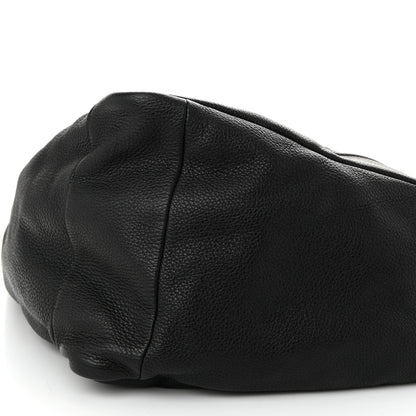 Prada Vitello Daino Triangle Shoulder Bag Black 10 of 10