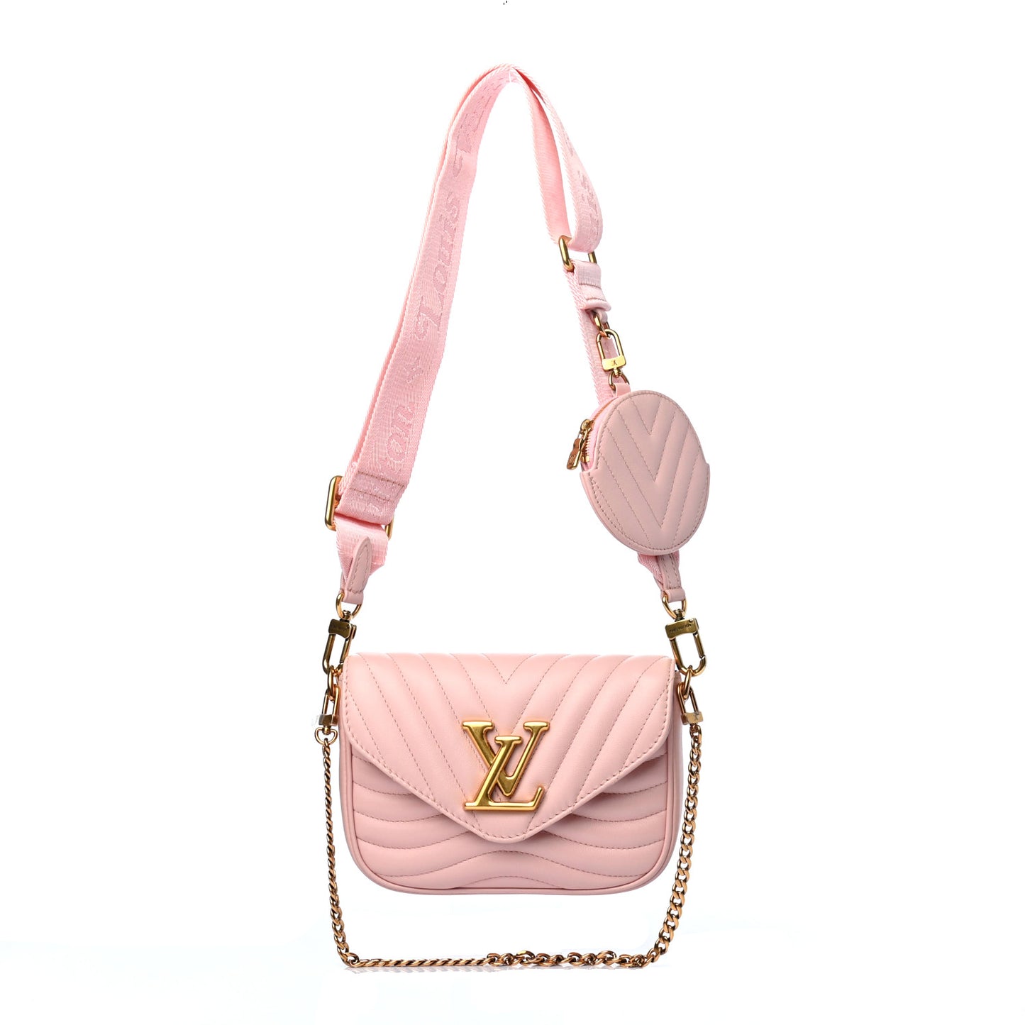Calfskin New Wave Multi Pochette Rose Ballerine