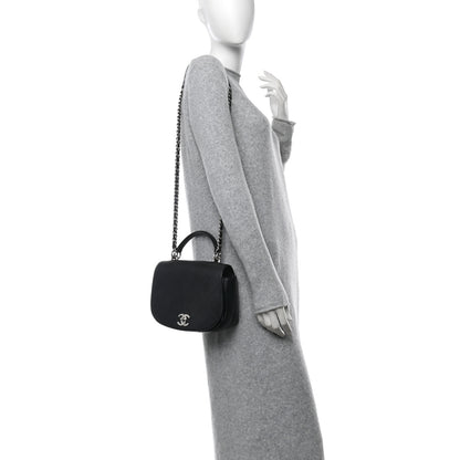 Chanel Calfskin Stitched Ring My Bag Flap Crossbody Bag Black 2 of 11