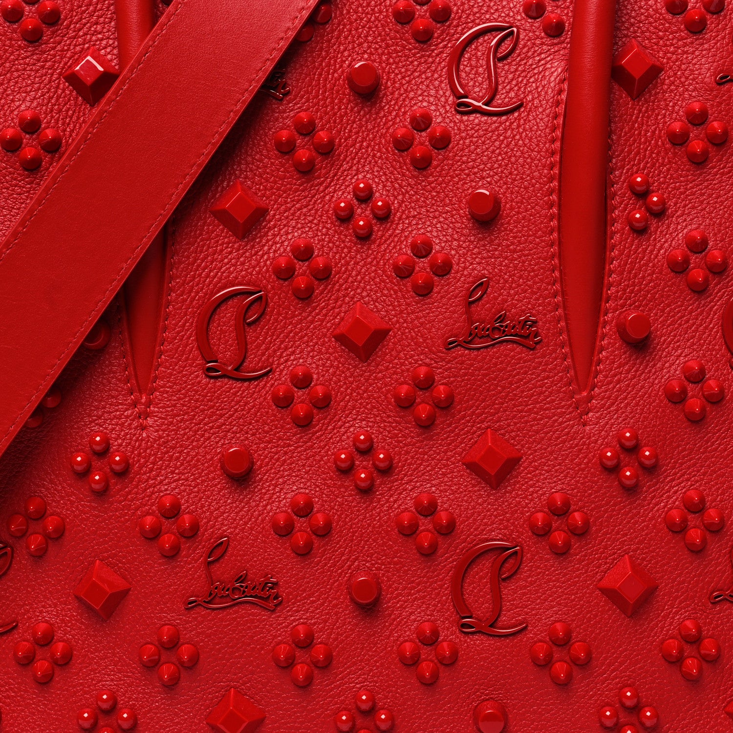 Christian Louboutin Calfskin Spikes Loubinthesky Medium Paloma Red 7 of 9