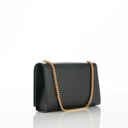 Saint Laurent Grain De Poudre Medium Classic Monogram Kate Satchel Black 3 of 6