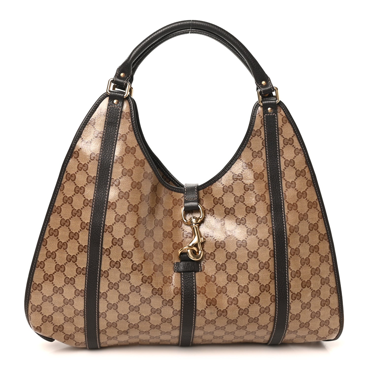 Gucci Crystal Monogram Dollar Calfskin Medium Joy Shoulder Bag Beige Ebony Testa di Moro 1 of 10