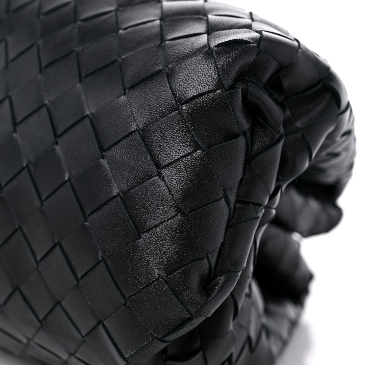 Nappa Maxi Intreccio The Pouch Oversized Clutch Black