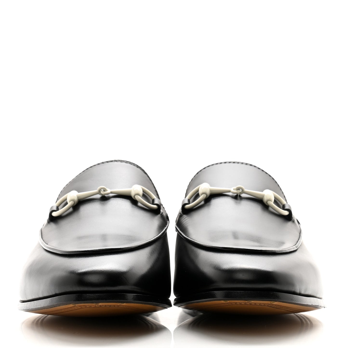 Calfskin Womens Horsebit Betis Glamour Moccasin Loafers 40 Black