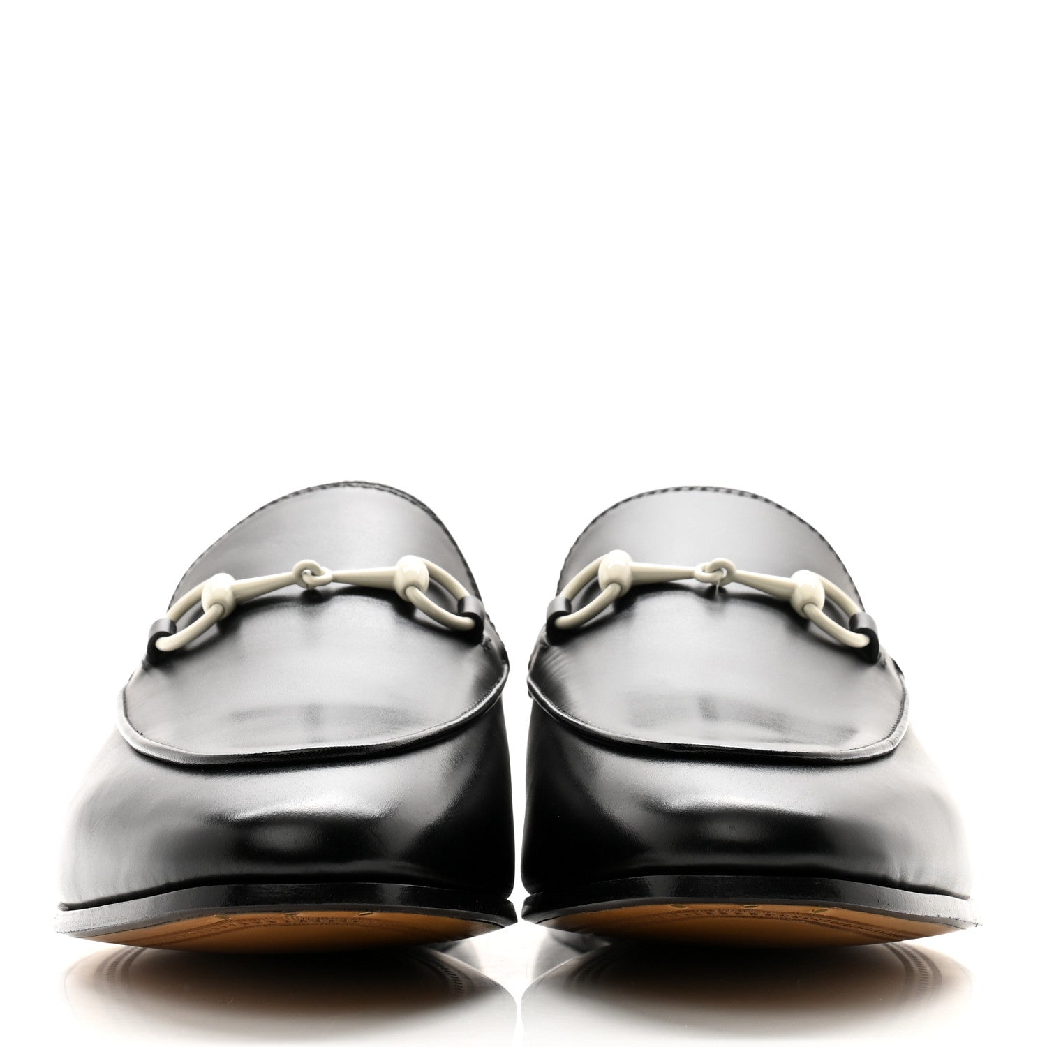 Gucci Calfskin Womens Horsebit Betis Glamour Moccasin Loafers 40 Black 2 of 10