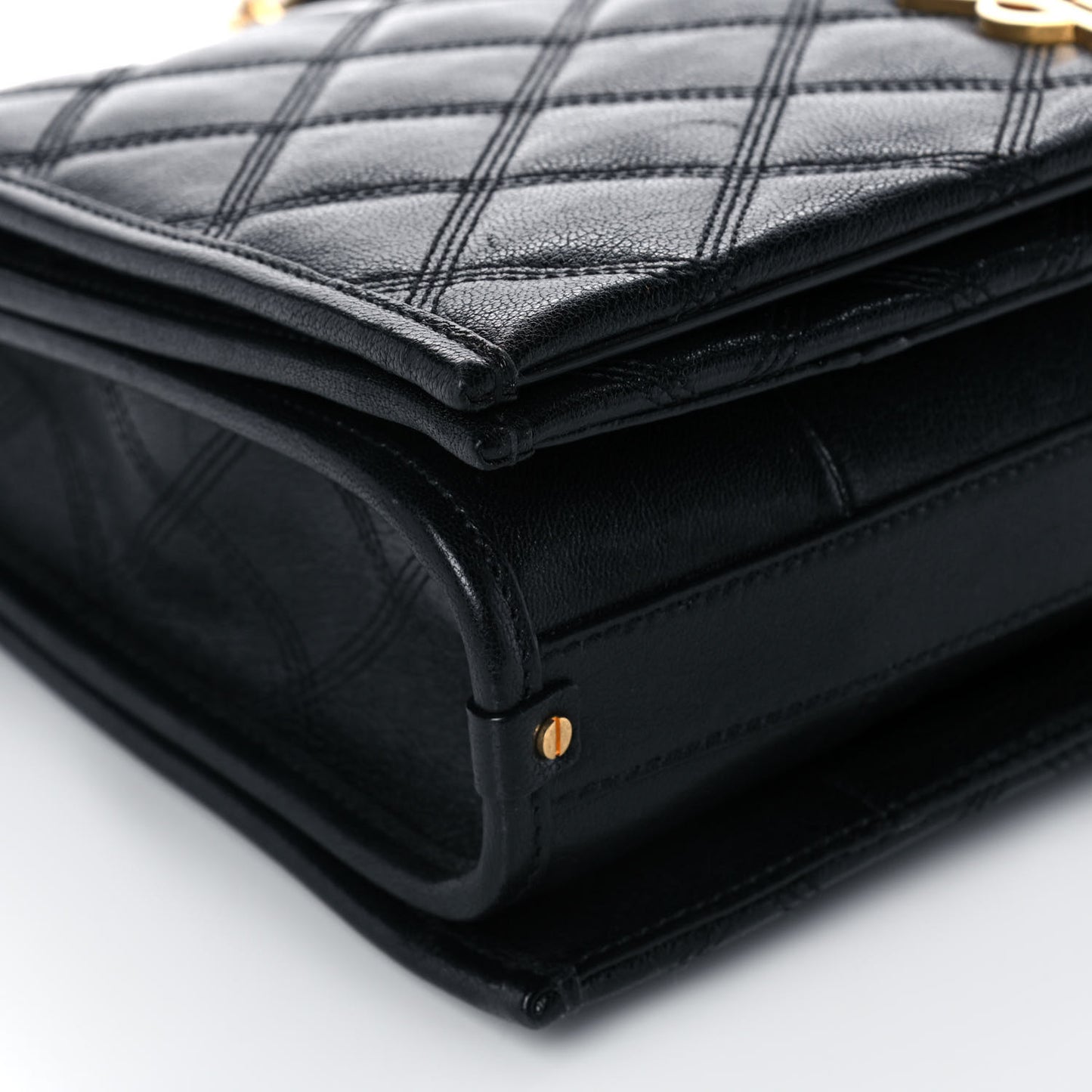 Lambskin Quilted Small Becky Chain Bag Black