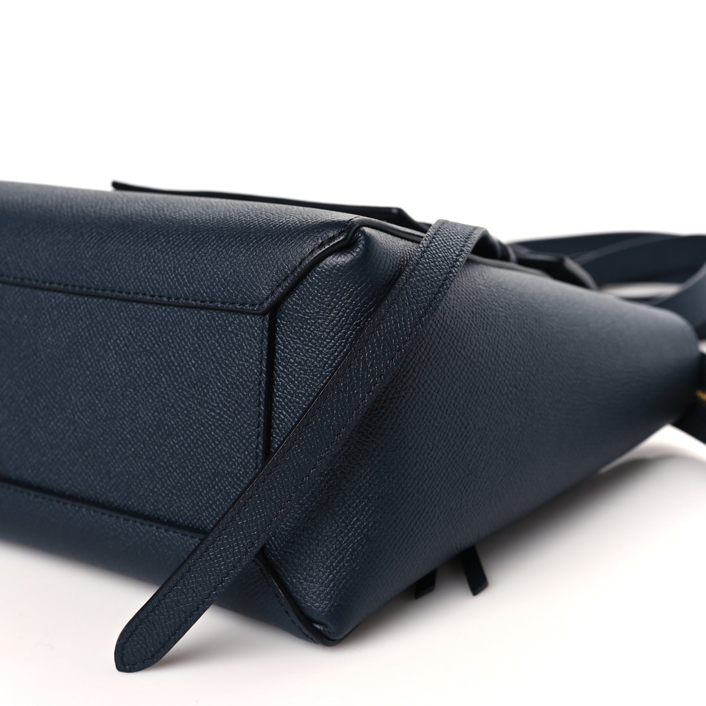 Baby Grained Calfskin Micro Belt Bag Navy Blue