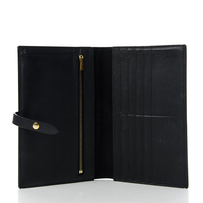 Celine Lizard Calfskin Large Multifunction Strap Wallet Black 5 of 9
