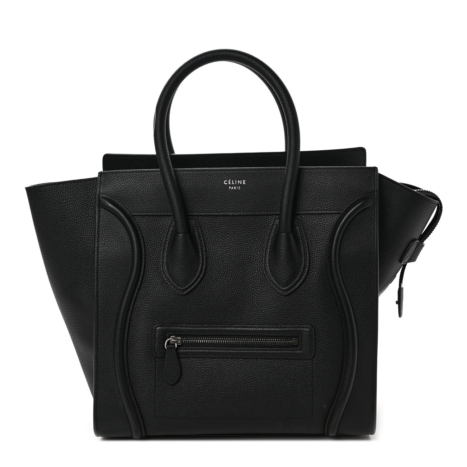Celine Drummed Calfskin Mini Luggage Black 1 of 8