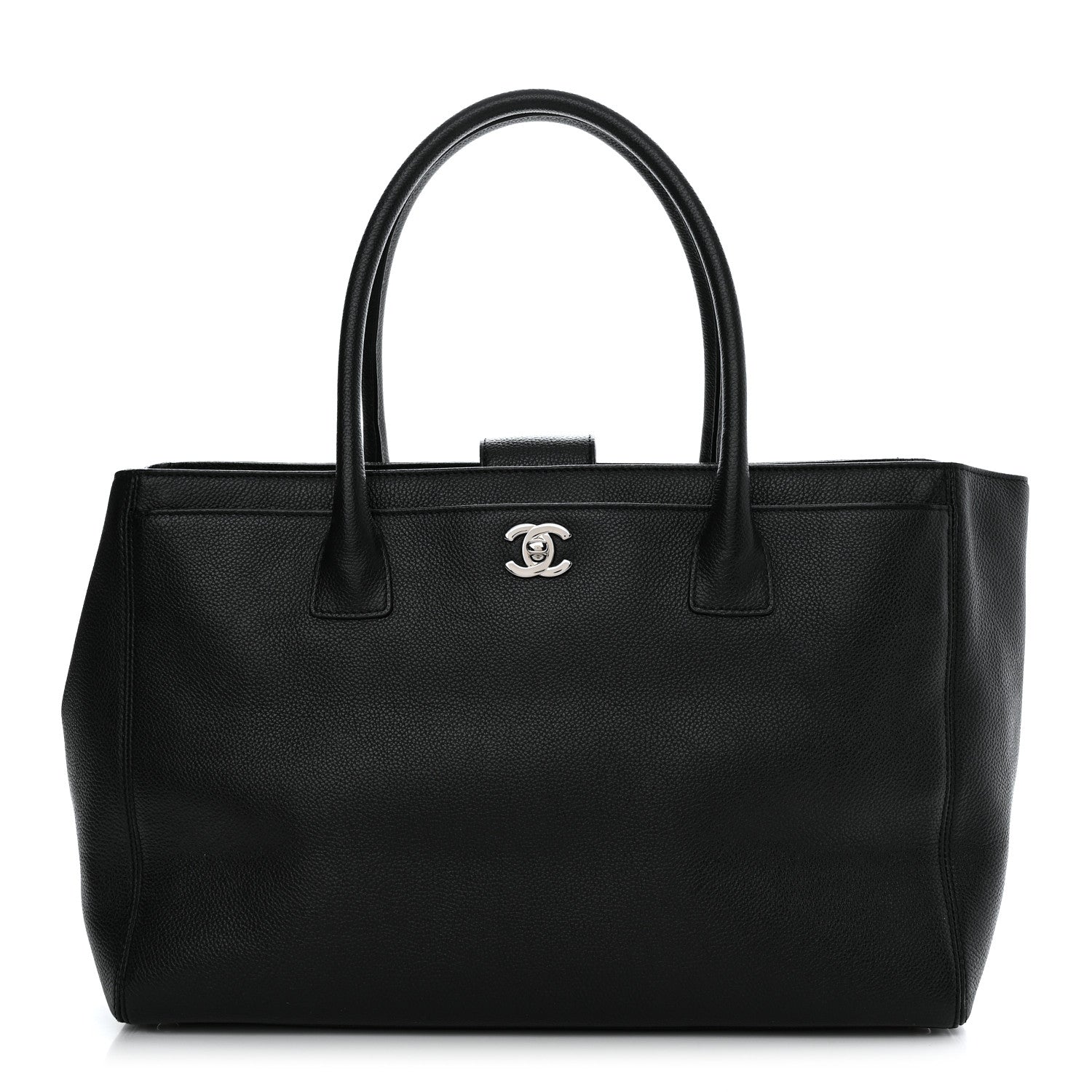 Chanel Calfskin Cerf Executive Shopper Tote Black 1 of 10