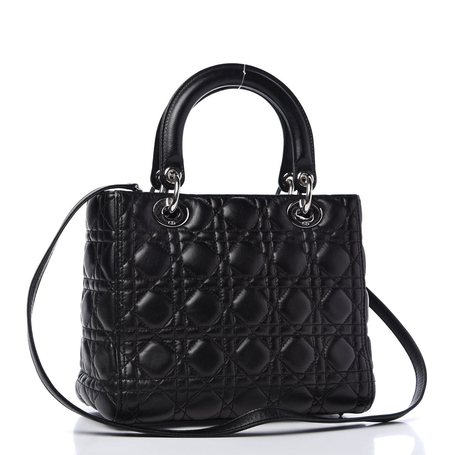 Lambskin Cannage Medium Lady Dior Black