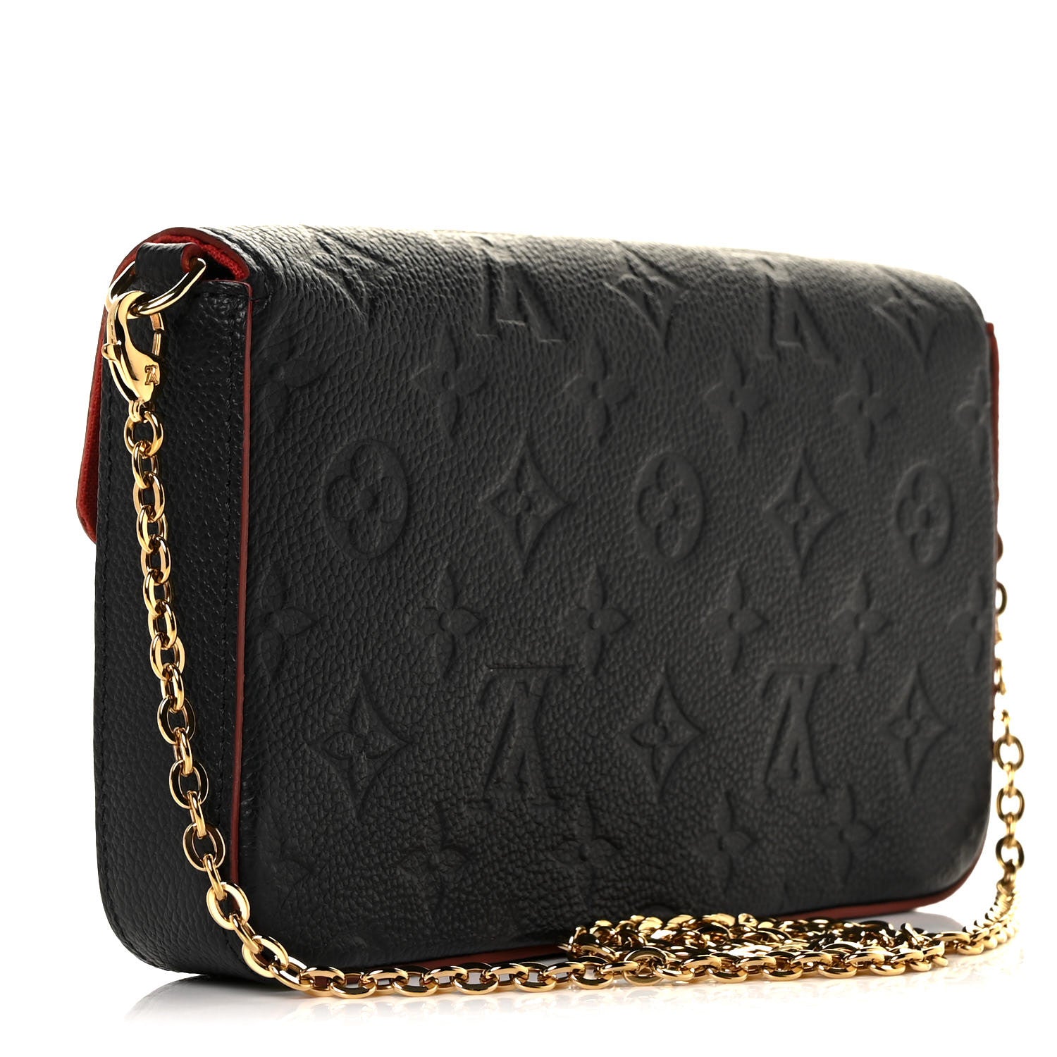 Louis Vuitton Empreinte Pochette Felicie Chain Wallet Marine Rouge 3 of 10