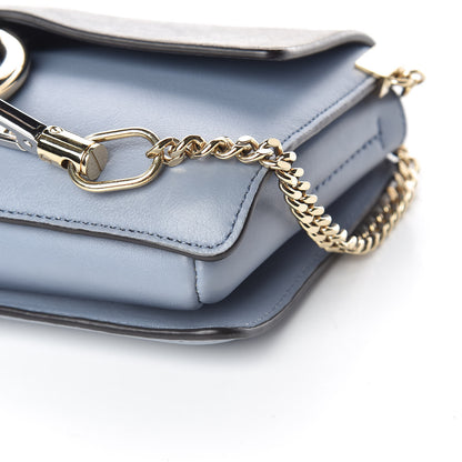Chloe Suede Calfskin Small Faye Shoulder Bag Washed Blue 9 of 15