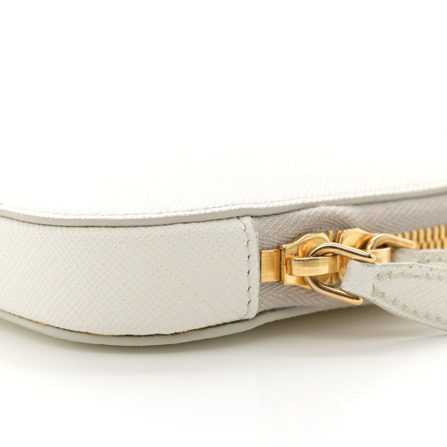 Prada Saffiano Mini Crossbody Bag White 9 of 10
