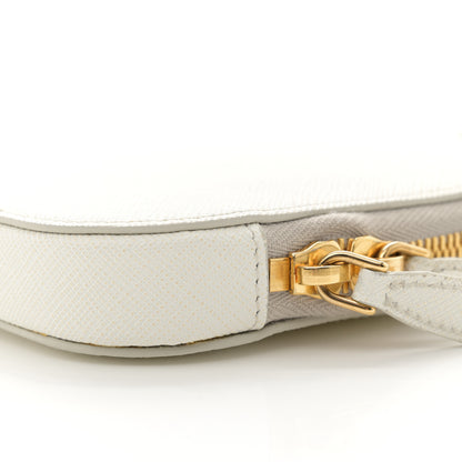 Prada Saffiano Mini Crossbody Bag White 9 of 10