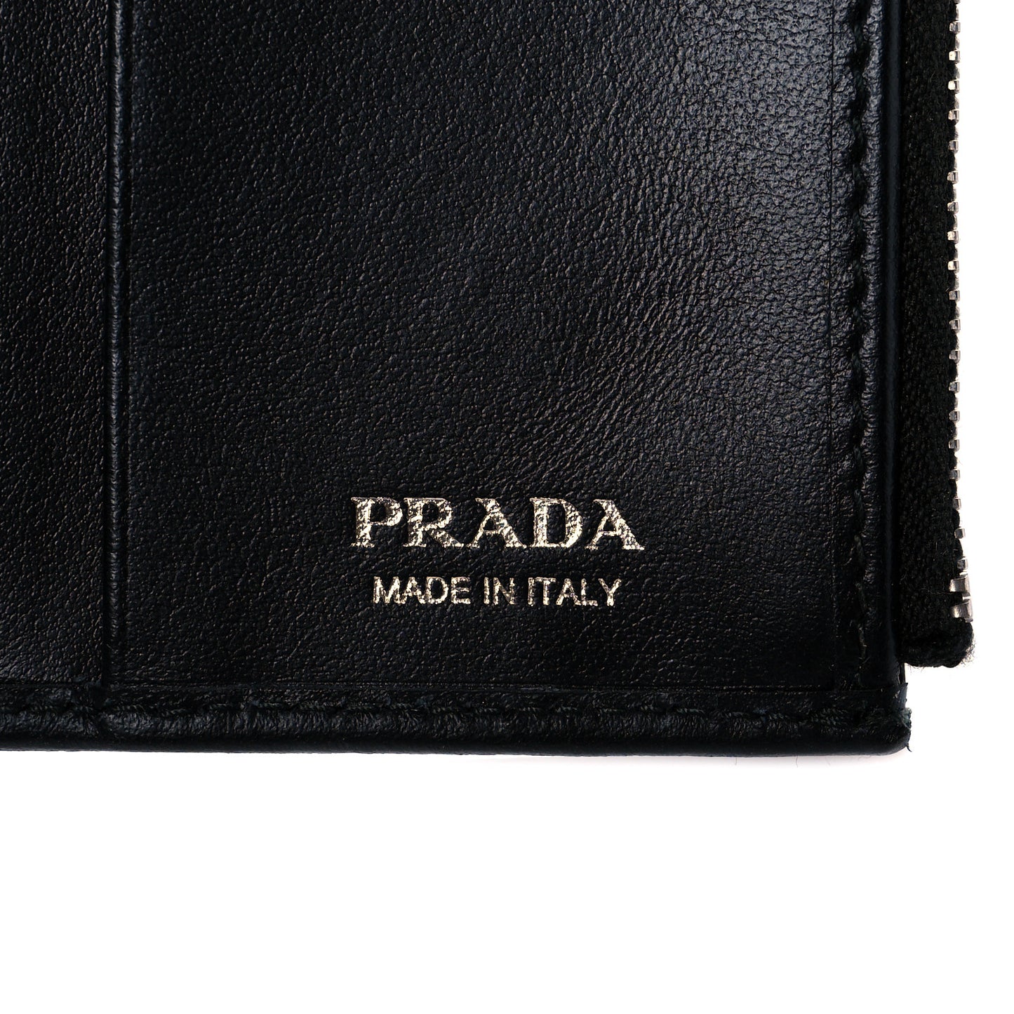 Calfskin Racing Logo Wallet Black Green