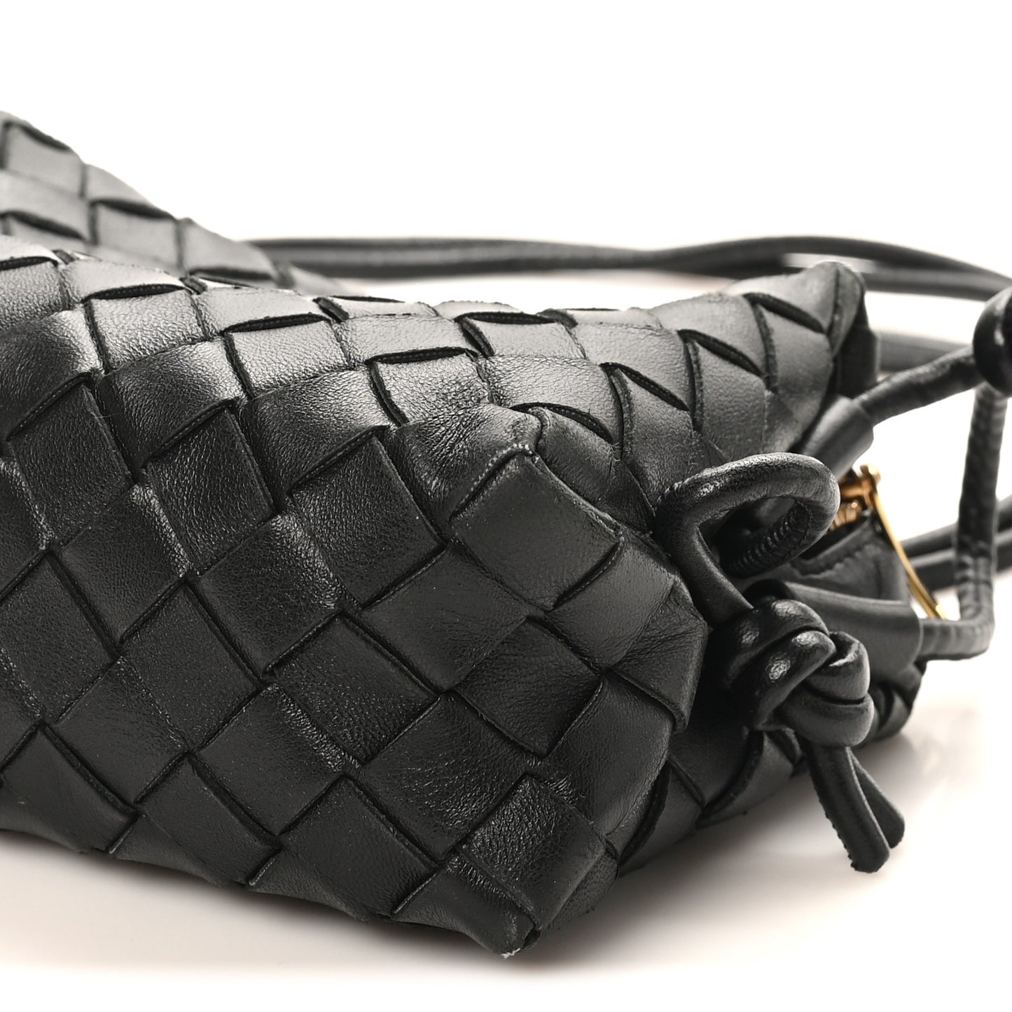 Nappa Intrecciato Mini Loop Camera Bag Black