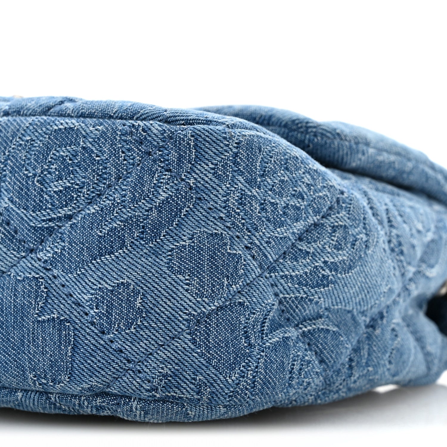 Chanel Denim Quilted Camellia Sweetheart Mini Flap Blue 10 of 10