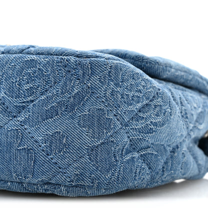 Chanel Denim Quilted Camellia Sweetheart Mini Flap Blue 10 of 10