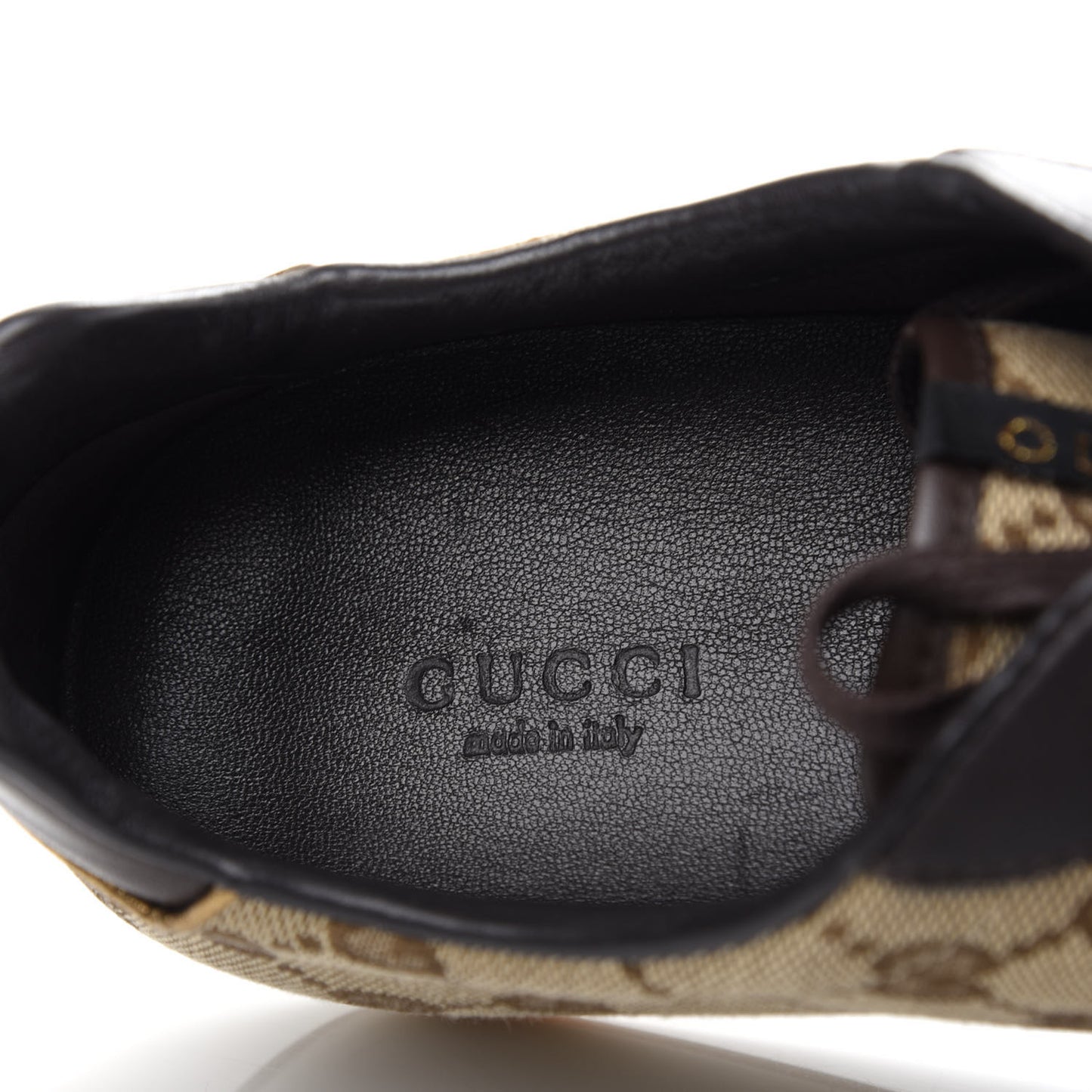Monogram Nappa Interlocking G Sneakers 39.5 Beige Ebony Cocoa