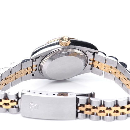 Rolex Stainless Steel 18K Yellow Gold Diamond 26mm Oyster Perpetual Datejust Watch Silver Jubilee 69173 4 of 5