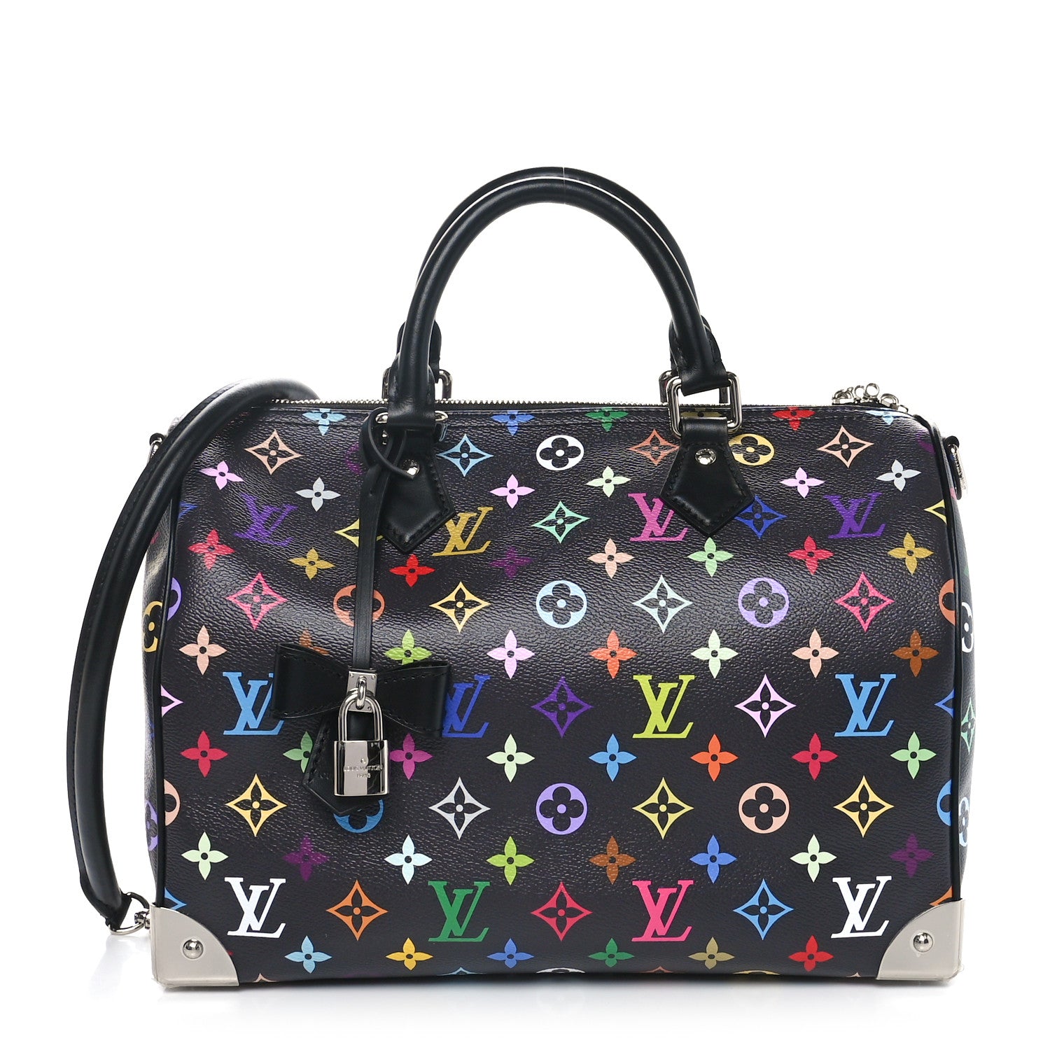 Louis Vuitton LV X TM Monogram Multicolor Speedy Soft 30 Black 1 of 9