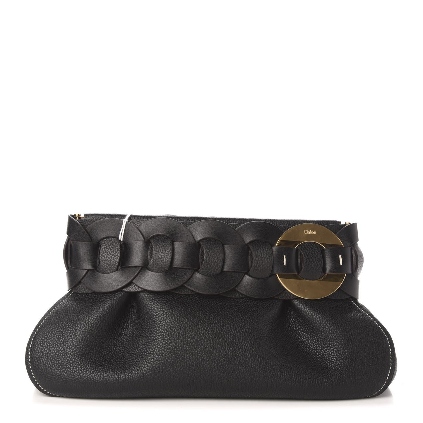 Grained Calfskin Darryl Clutch Black