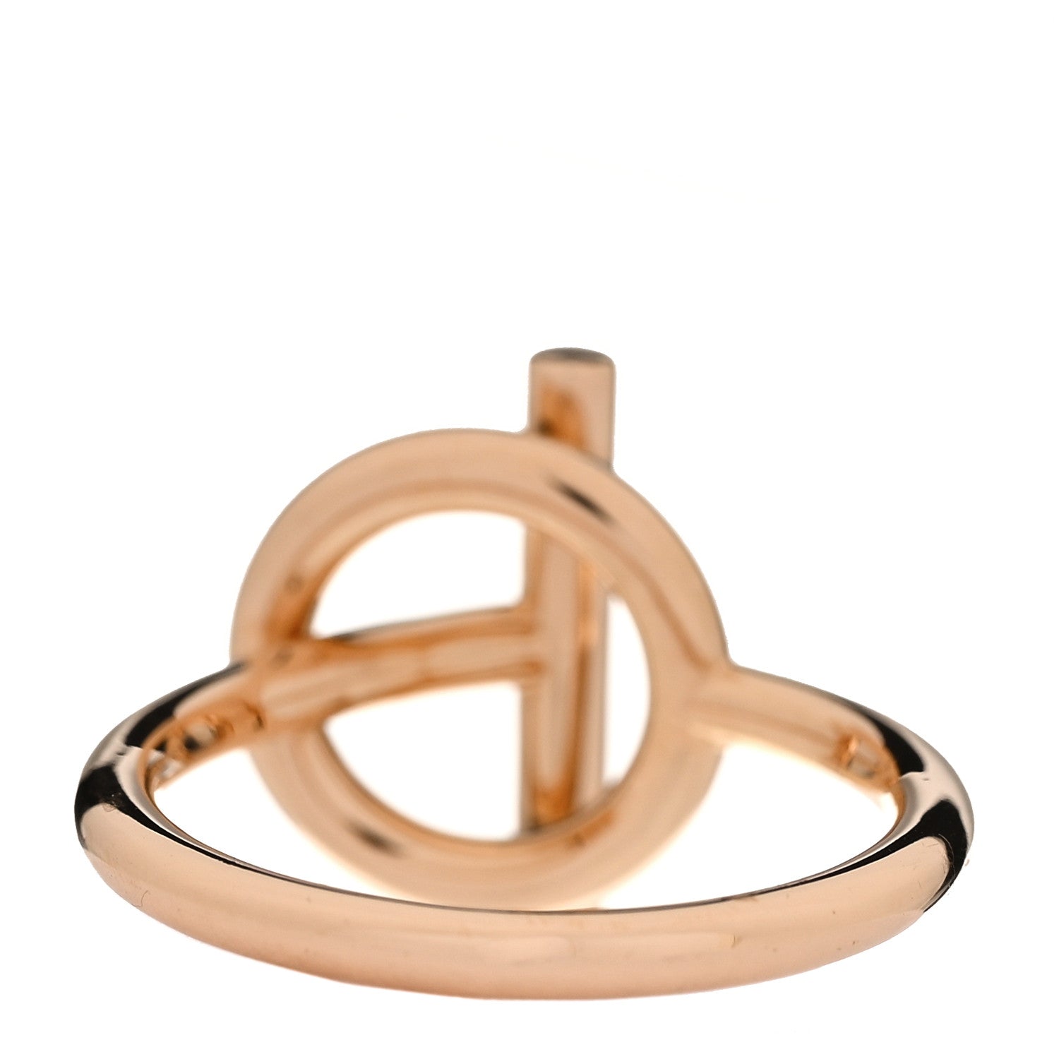 Hermes 18K Rose Gold Diamond PM Echappee Ring 51 5.75 3 of 7