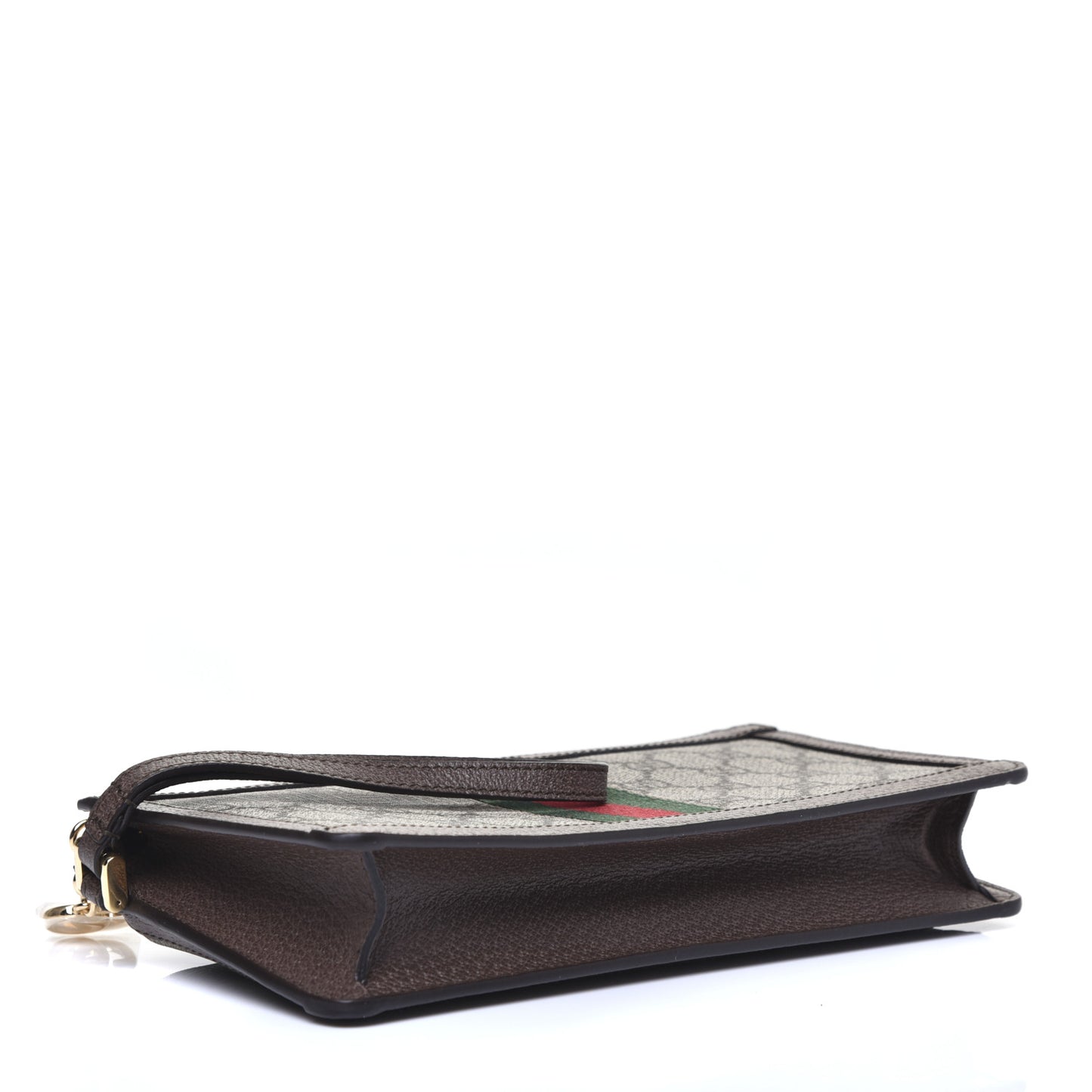 GG Supreme Monogram Web Ophidia Travel Wristlet Beige New Acero
